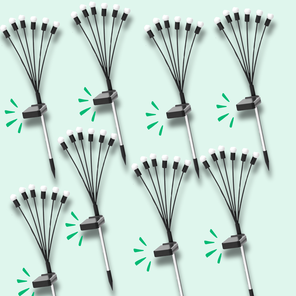 Jardioui 8 Lampes (11.24 €/u) Lampes LED Lucioles à Énergie Solaire - Offre Spéciale