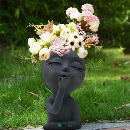 Pot de Fleur Visage Contemplatif
