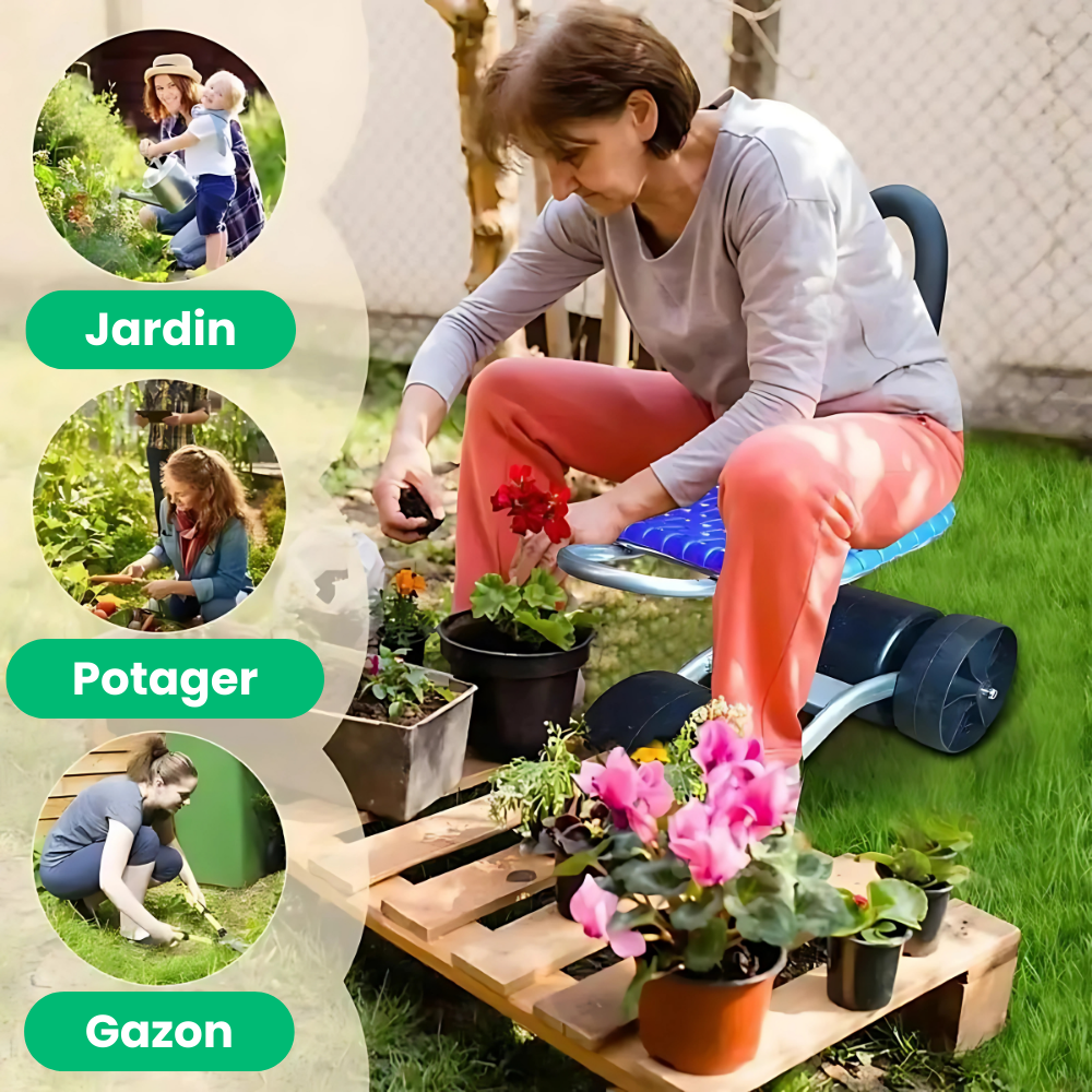 Ultra-comfortable Ergonomic Gardening Rolling Stool