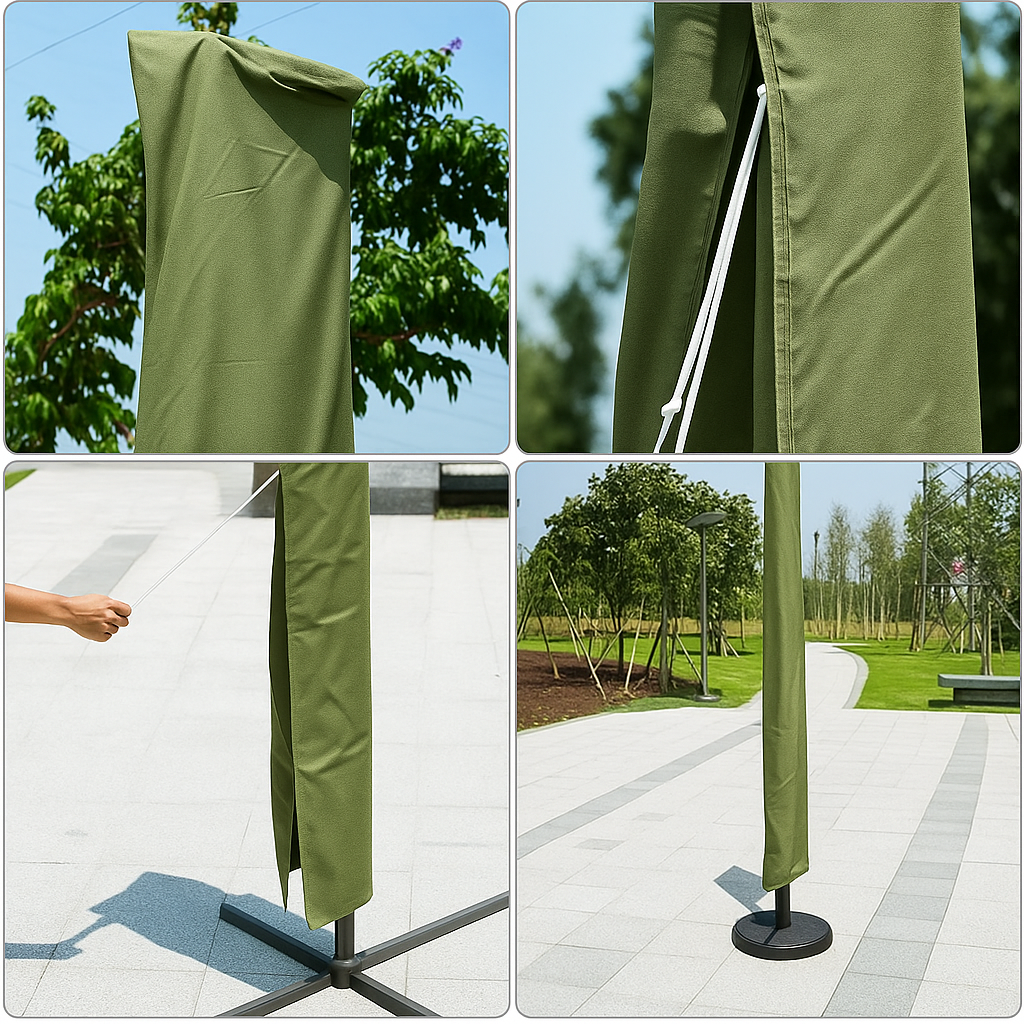 Housse de Protection pour Parasol Déporté Anti-Poussière