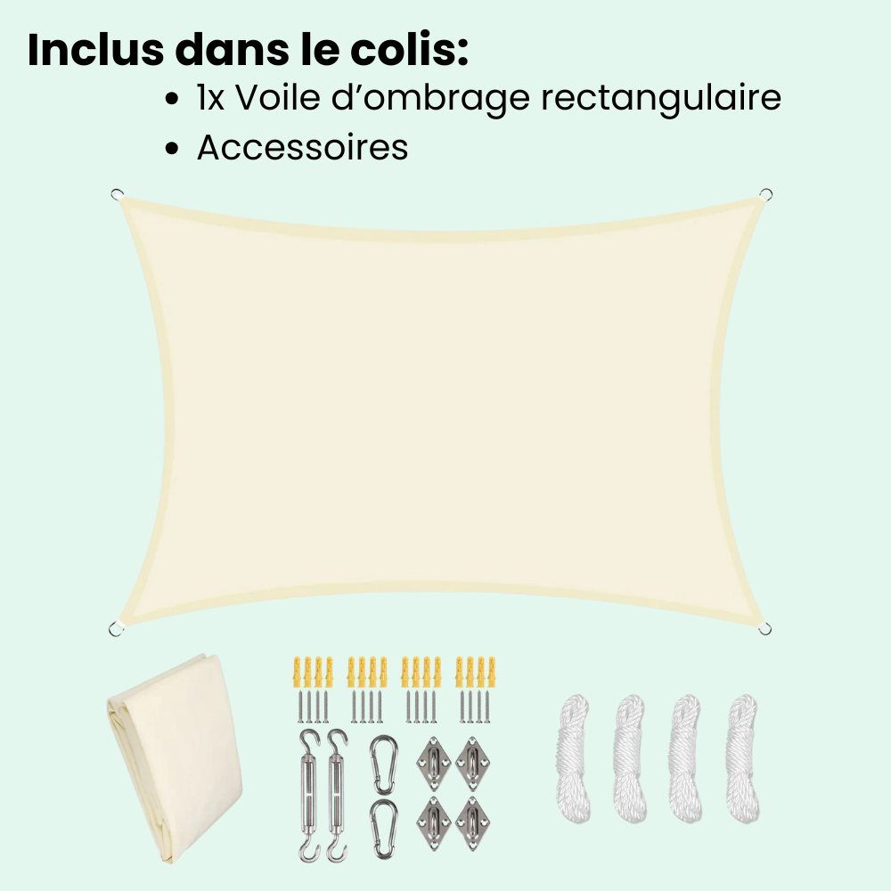 Voile d'Ombrage Rectangulaire Imperméable