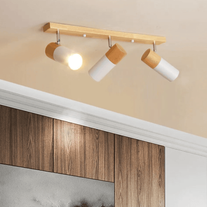 Jardioui 1 Plafonnier (69.90 €/ pcs) / Blanc / Blanc froid Plafonnier Salon LED à 3 Têtes Modulables Épuré