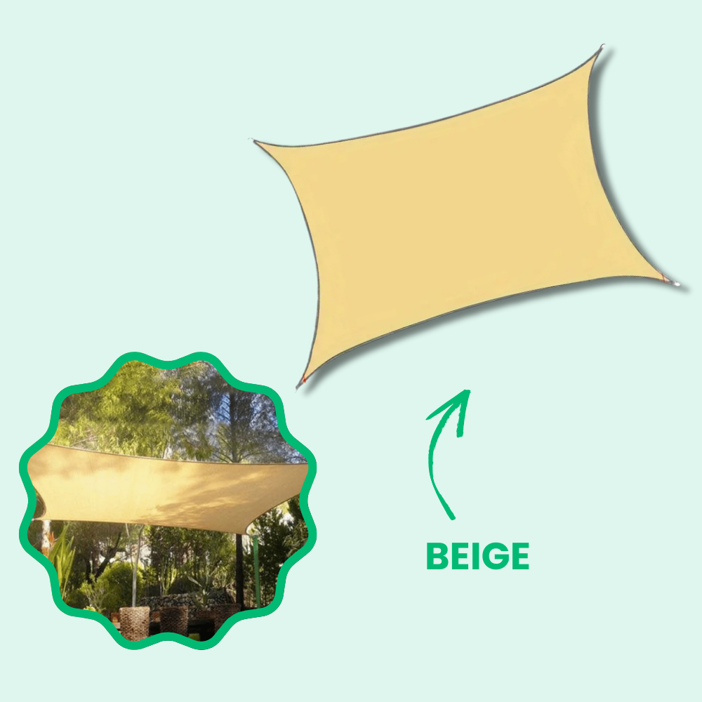 Jardioui 2x4m / Beige Voile d'Ombrage Rectangulaire Premium