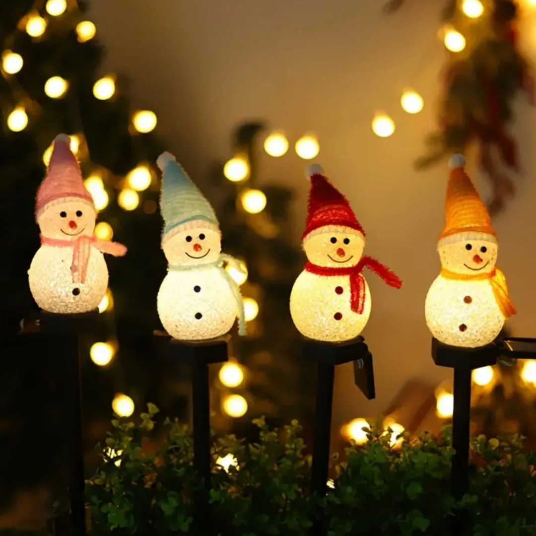 Jardioui Bonhomme de Neige Lumineux Solaire