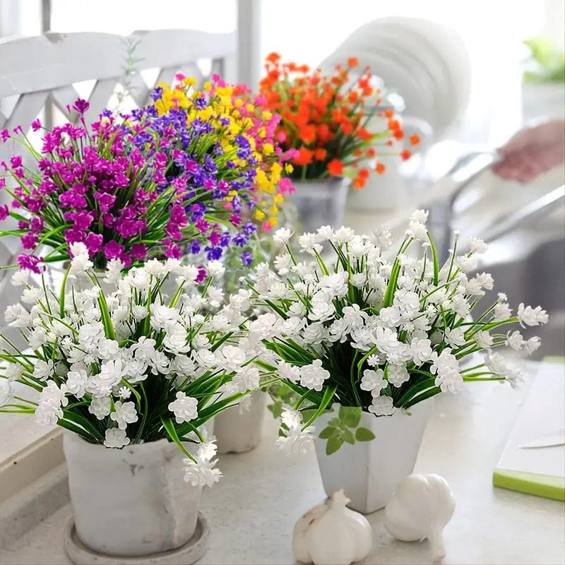 Jardioui Bouquets de Fleurs Artificielles Premium (Lot de 3 + 1 Offert)