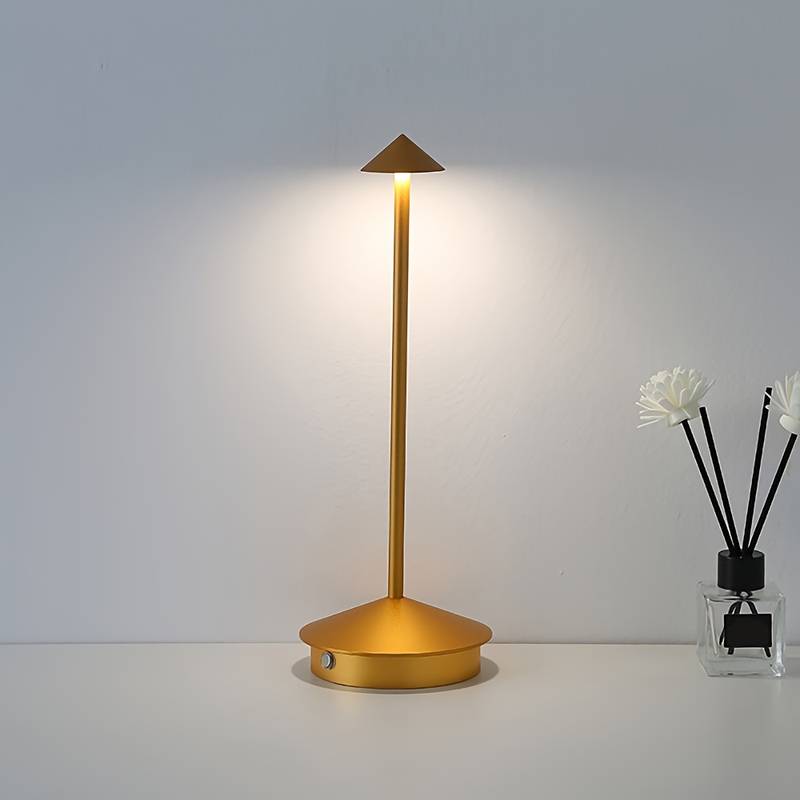 Jardioui Doré Lampe de table Élancée LED rechargeable sans fil
