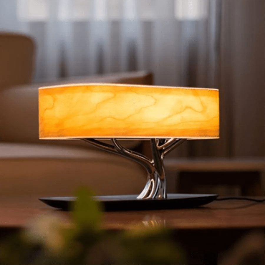 Jardioui Lampe de Chevet Sophistiquée avec Haut-Parleur et Chargeur