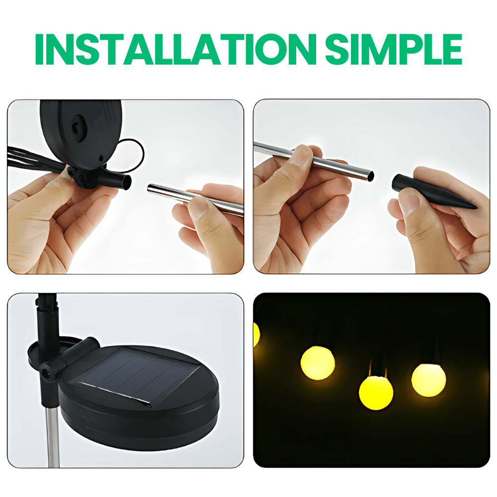 Jardioui Lampes LED Lucioles à Énergie Solaire - Offre Spéciale