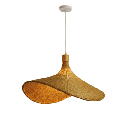 Jardioui M Suspension Luminaire en Rotin Rustique