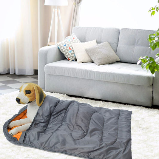 Jardioui Orange Sac de Couchage Extérieur Ultra-Confort pour Chien