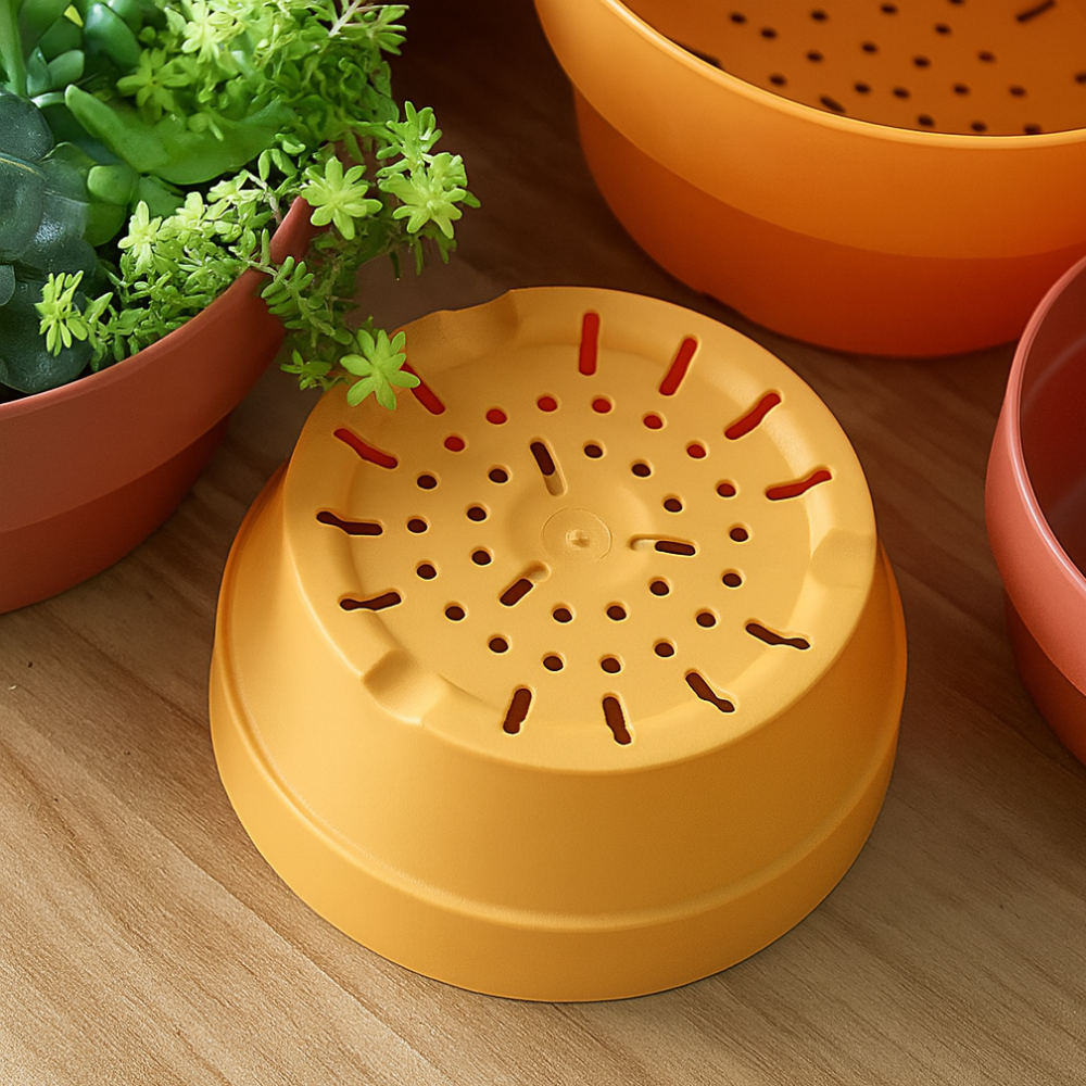 Jardioui Pots de Fleurs en Terre Cuite Écologiques (4 + 2 Offerts)