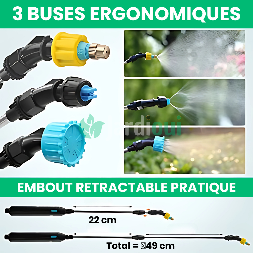 Jardioui 0 Pulvérisateur de Jardin Électrique Confort