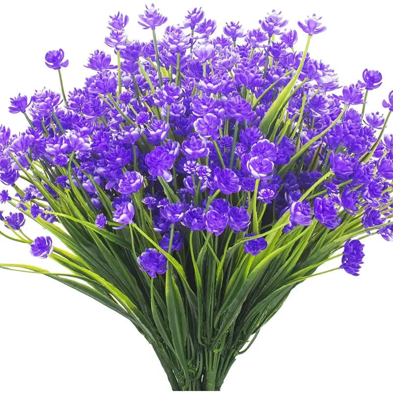 Jardioui Violet Bouquets de Fleurs Artificielles Premium (Lot de 3 + 1 Offert)