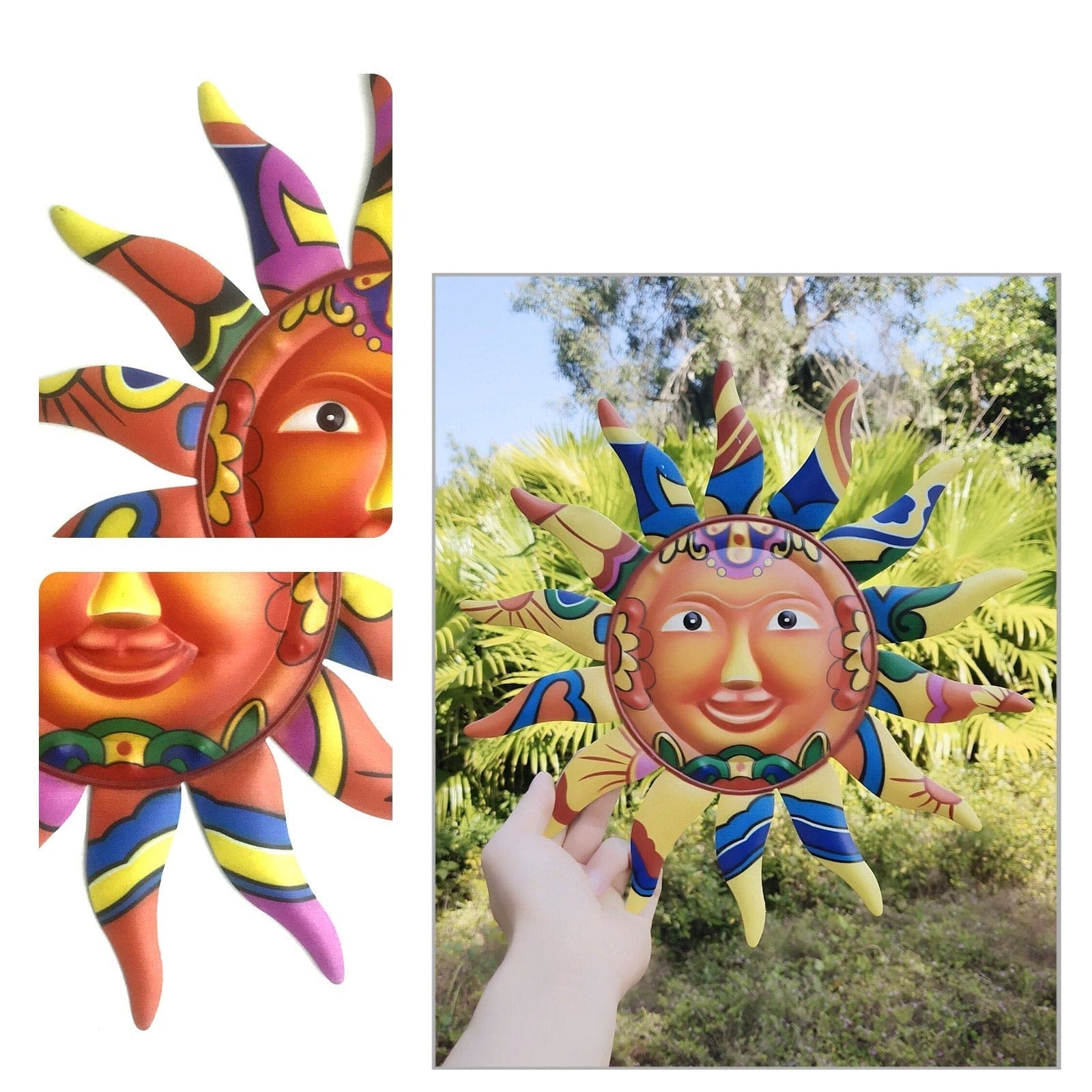 frJardioui Décoration Murale Extérieure "Soleil Inca"