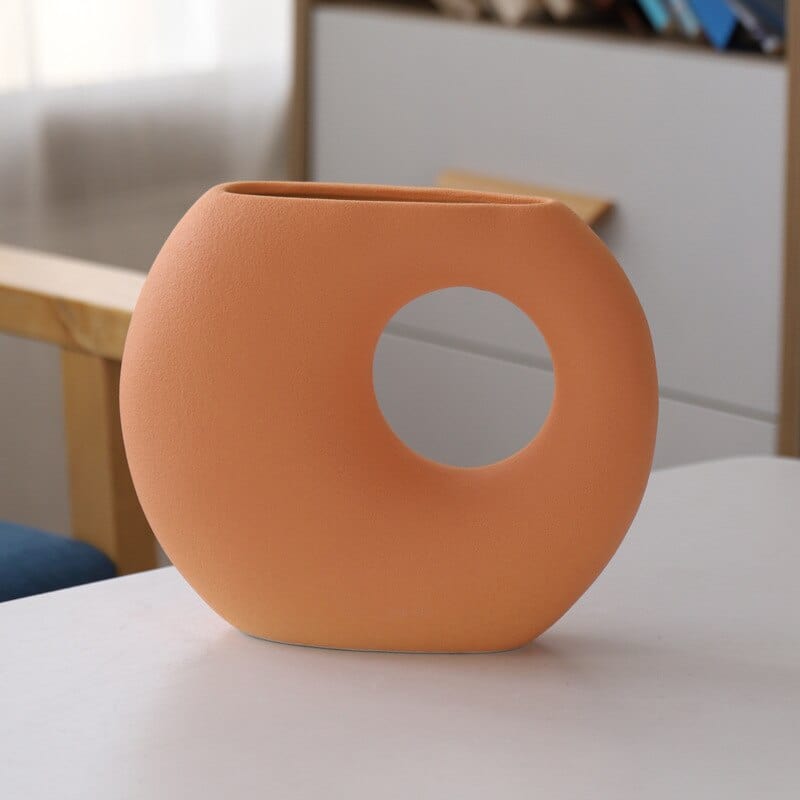 frJardioui Orange Vase en Céramique "Novità"