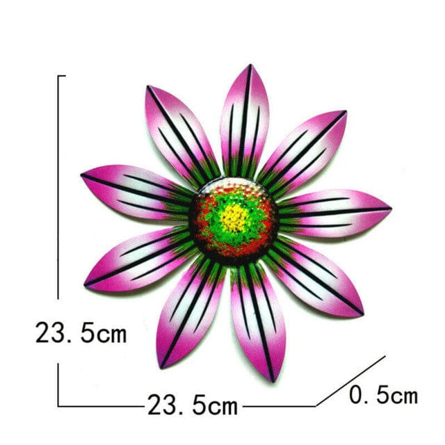 frJardioui Rose Décoration Murale Extérieure " Fleurs Colorées "