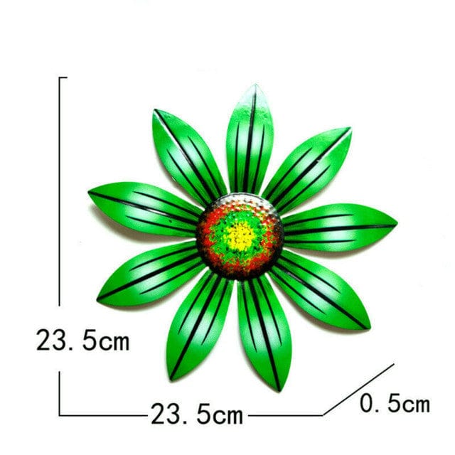 frJardioui Vert Décoration Murale Extérieure " Fleurs Colorées "