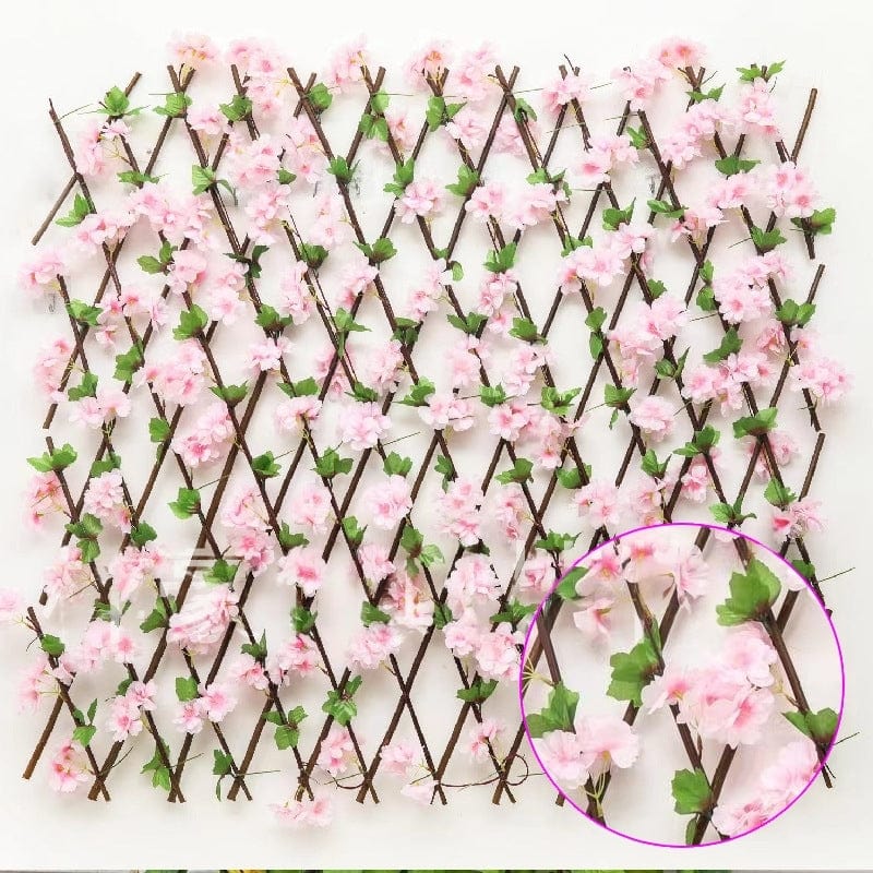 Jardioui Sakura Clôture Florale synthétique Extensible
